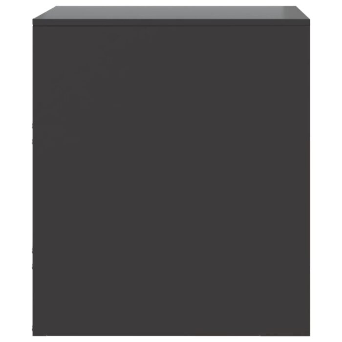 Table de chevet noir 34,5x39x44 cm acier – Image 6