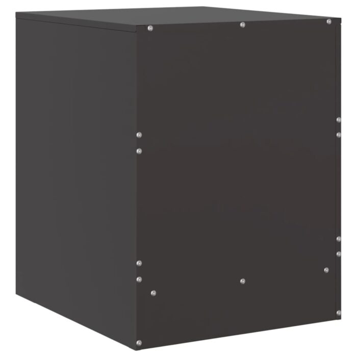 Table de chevet noir 34,5x39x44 cm acier – Image 7