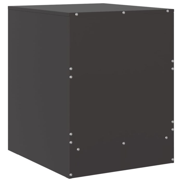 Tables de chevet 2 pcs noir 34,5x39x44 cm acier – Image 7