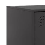 Tables de chevet 2 pcs noir 34,5x39x44 cm acier – Image 8