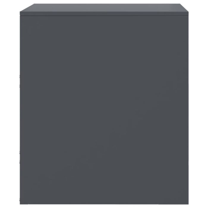 Tables de chevet 2 pcs anthracite 34,5x39x44 cm acier – Image 6
