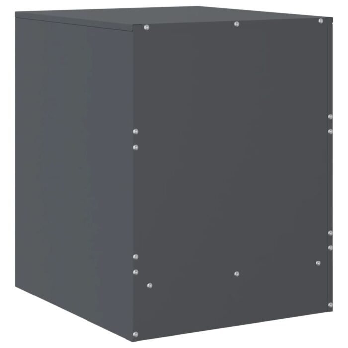 Tables de chevet 2 pcs anthracite 34,5x39x44 cm acier – Image 7
