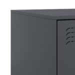 Tables de chevet 2 pcs anthracite 34,5x39x44 cm acier – Image 8