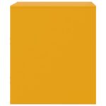 Tables de chevet 2 pcs jaune 34,5x39x44 cm acier – Image 6