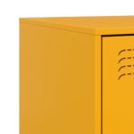 Tables de chevet 2 pcs jaune 34,5x39x44 cm acier – Image 8