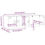 Meubles TV 2 pcs noir 67x39x44 cm acier – Image 12