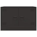 Meubles TV 2 pcs noir 67x39x44 cm acier – Image 4