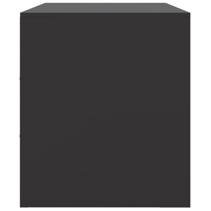 Meubles TV 2 pcs noir 67x39x44 cm acier – Image 6