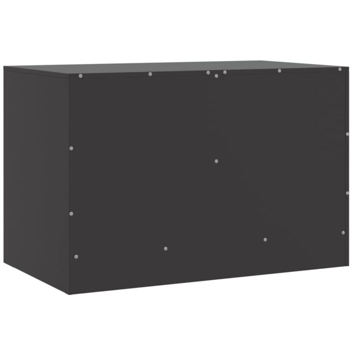 Meubles TV 2 pcs noir 67x39x44 cm acier – Image 7
