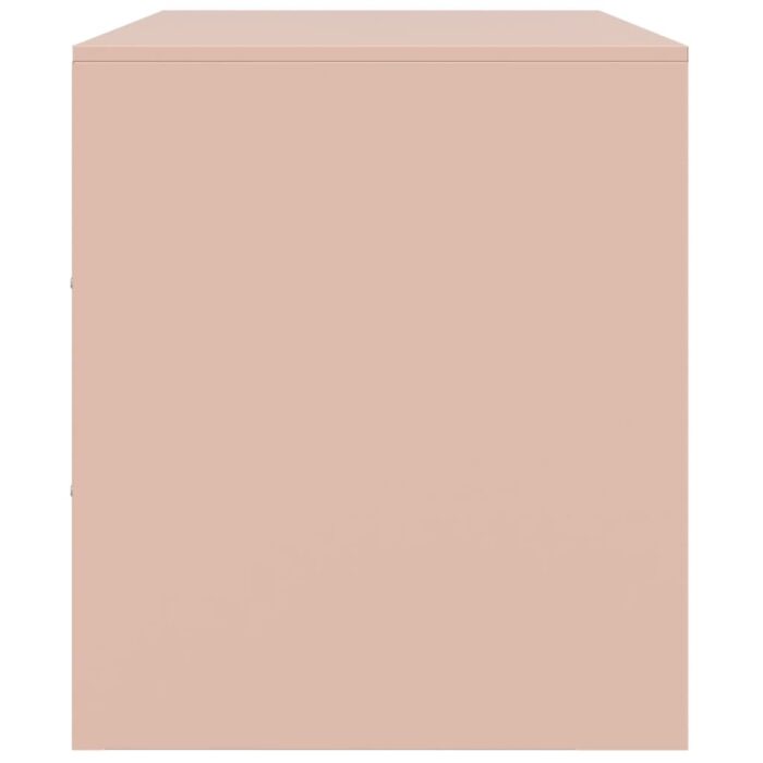 Meuble TV rose 67x39x44 cm acier – Image 5
