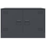 Meuble TV anthracite 67x39x44 cm acier – Image 4