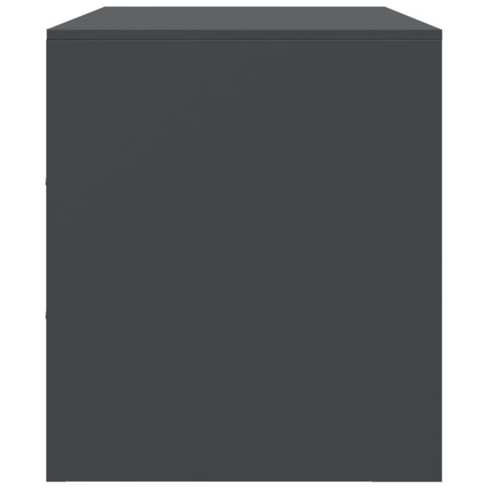 Meuble TV anthracite 67x39x44 cm acier – Image 6