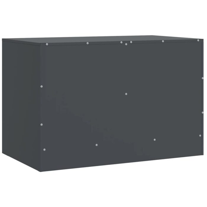 Meuble TV anthracite 67x39x44 cm acier – Image 7