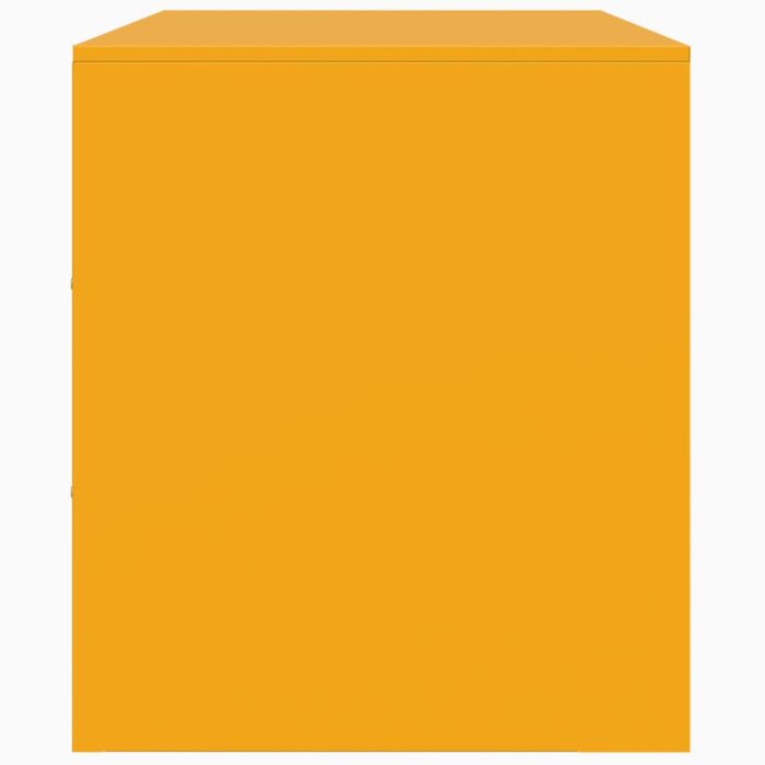 Meuble TV jaune moutarde 67x39x44 cm acier – Image 6