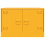 Meubles TV 2 pcs jaune moutarde 67x39x44 cm acier – Image 3