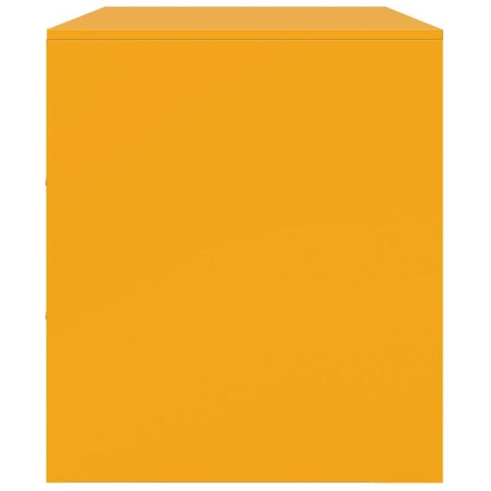 Meubles TV 2 pcs jaune moutarde 67x39x44 cm acier – Image 6