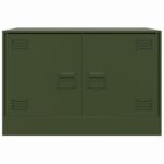 Meuble TV vert olive 67x39x44 cm acier – Image 4