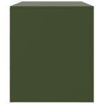 Meubles TV 2 pcs vert olive 67x39x44 cm acier – Image 6