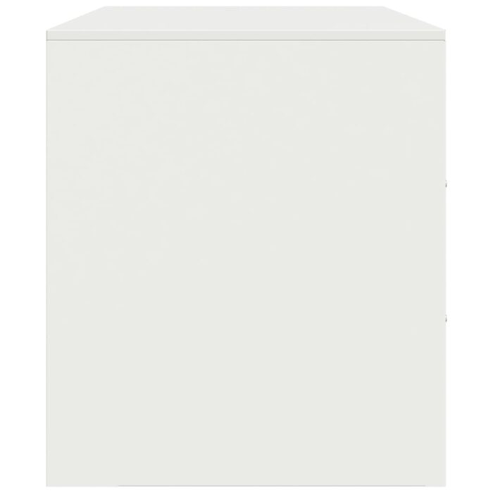 Meuble TV blanc 67x39x44 cm acier – Image 6