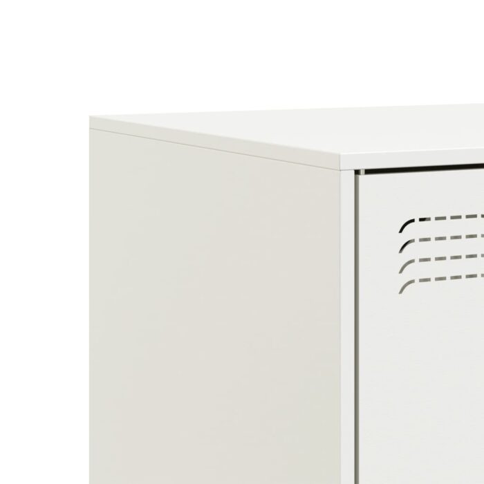 Meuble TV blanc 67x39x44 cm acier – Image 8