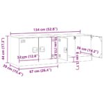 Meubles TV 2 pcs blanc 67x39x44 cm acier – Image 12