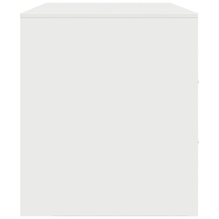 Meubles TV 2 pcs blanc 67x39x44 cm acier – Image 6