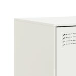 Meubles TV 2 pcs blanc 67x39x44 cm acier – Image 8