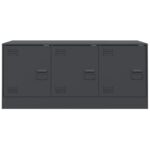 Meuble TV anthracite 99x39x44 cm acier – Image 4