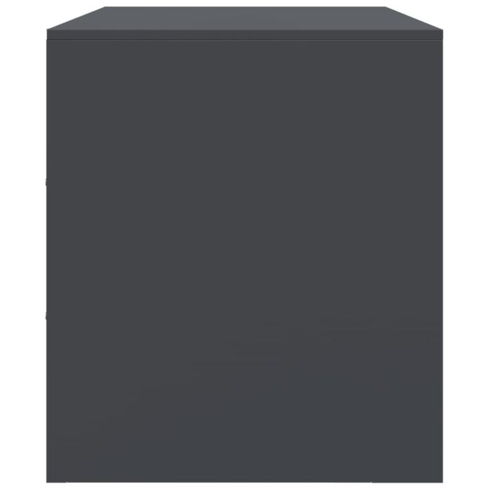 Meuble TV anthracite 99x39x44 cm acier – Image 6