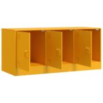 Meuble TV jaune moutarde 99x39x44 cm acier – Image 5