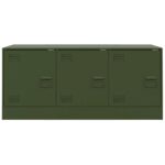 Meuble TV vert olive 99x39x44 cm acier – Image 4