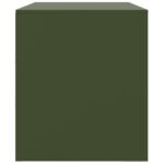 Meuble TV vert olive 99x39x44 cm acier – Image 6
