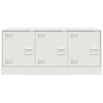 Meuble TV blanc 99x39x44 cm acier – Image 4