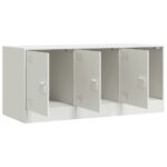 Meuble TV blanc 99x39x44 cm acier – Image 5