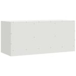 Meuble TV blanc 99x39x44 cm acier – Image 7