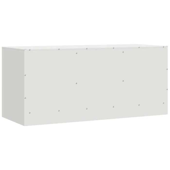 Meuble TV blanc 99x39x44 cm acier – Image 7