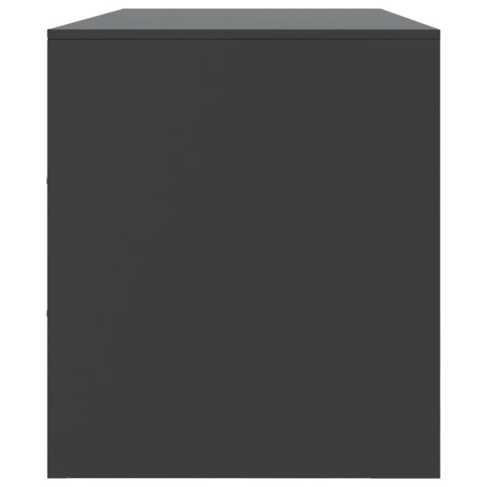 Meuble TV noir 99x39x44 cm acier – Image 6