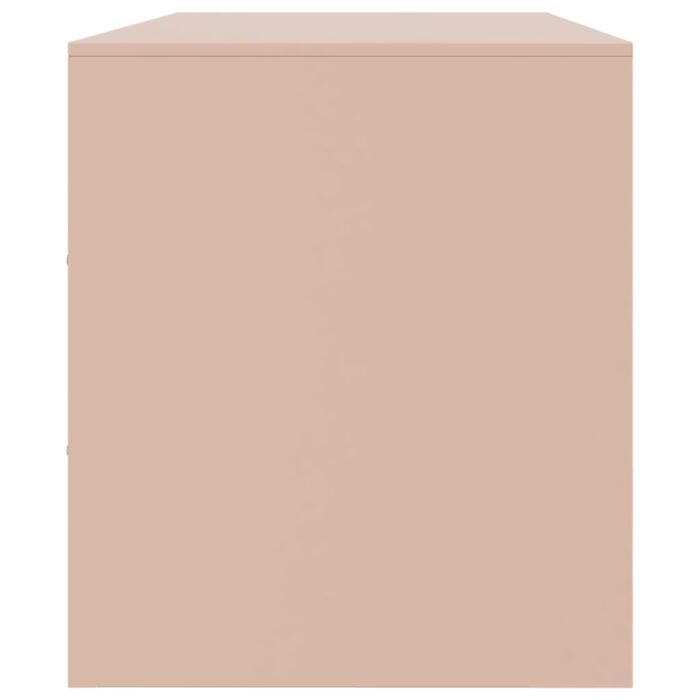 Meuble TV rose 99x39x44 cm acier – Image 6