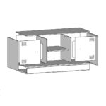 Meuble TV jaune moutarde 99x39x44 cm acier – Image 11