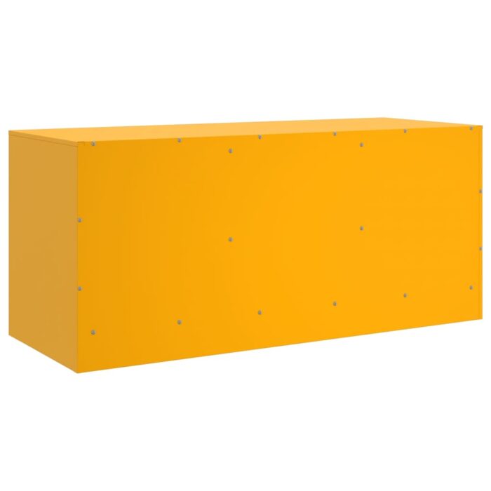 Meuble TV jaune moutarde 99x39x44 cm acier – Image 8