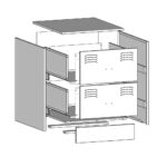 Meuble TV noir 67x39x44 cm acier – Image 12