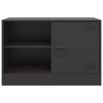 Meuble TV noir 67x39x44 cm acier – Image 4