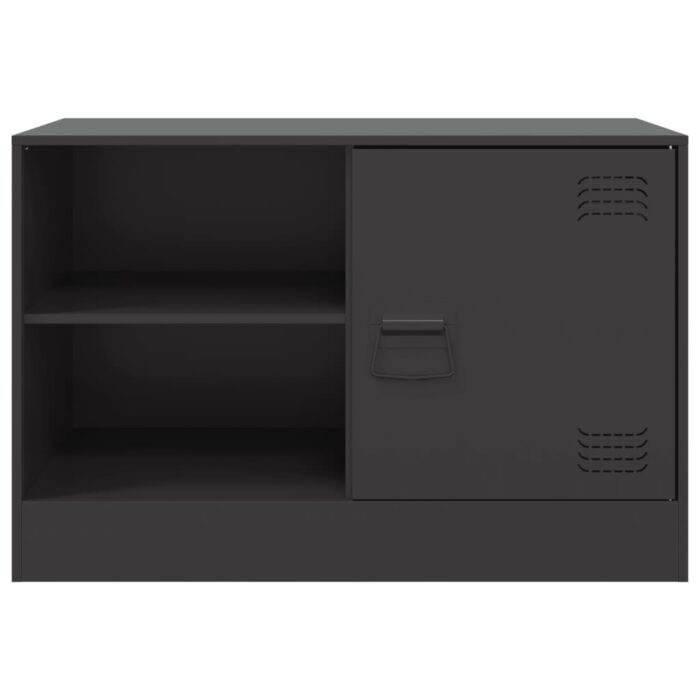 Meuble TV noir 67x39x44 cm acier – Image 4
