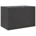 Meuble TV noir 67x39x44 cm acier – Image 7