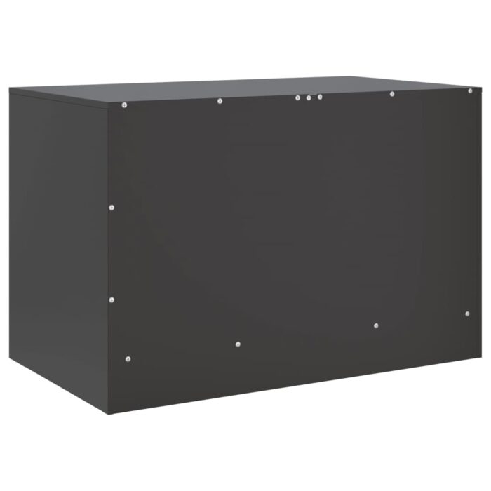 Meuble TV noir 67x39x44 cm acier – Image 7