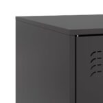 Meuble TV noir 67x39x44 cm acier – Image 8