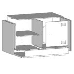 Meubles TV 2 pcs noir 67x39x44 cm acier – Image 12