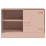 Meuble TV rose 67x39x44 cm acier – Image 4