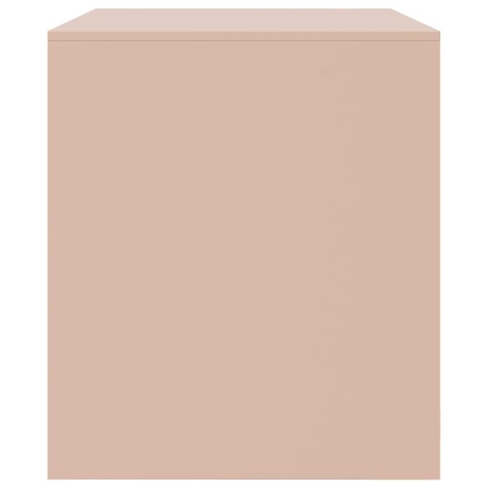 Meuble TV rose 67x39x44 cm acier – Image 6