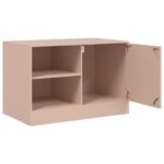 Meubles TV 2 pcs rose 67x39x44 cm acier – Image 5